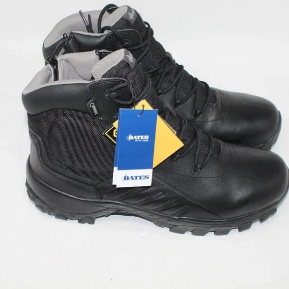 Bates Delta 6 Gore-Tex NWT Mens 14 Black Leather Superwork Side Zip Boots E02905 - Picture 2 of 12